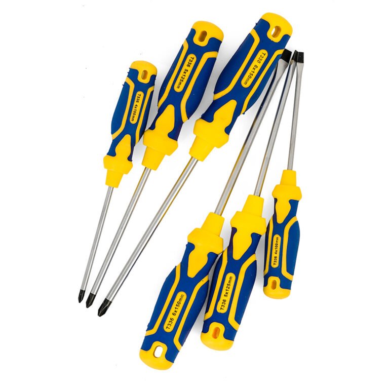 قم مفك براغي يد ربر – ٦ قطع